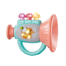 Funny toys plastic baby musical trumpet toy with battery operated